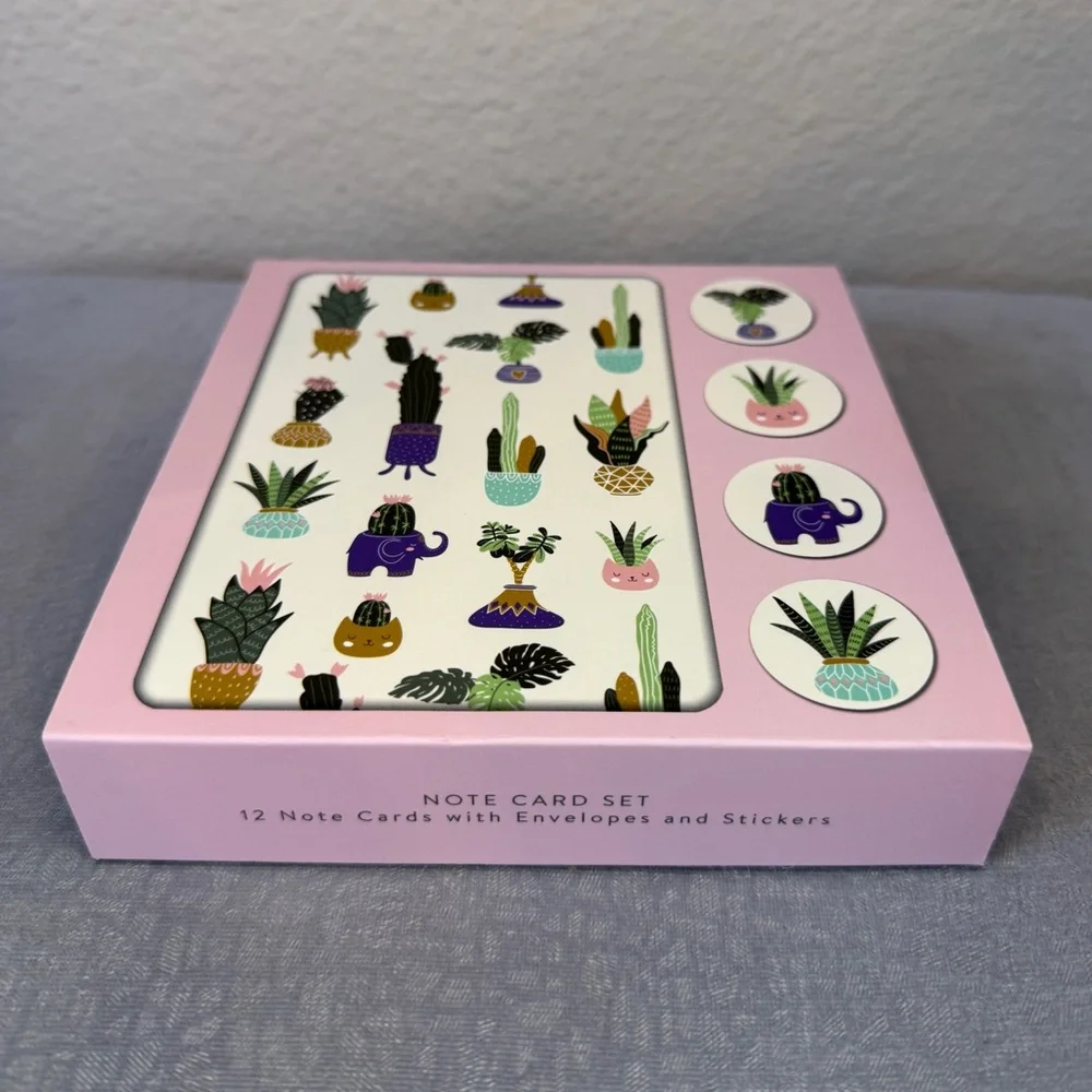 Note Card Set — Garden Themed with Garden Stickers